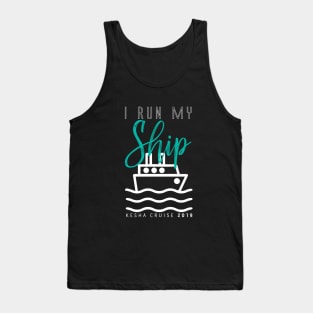 I Run My Ship (Blue) - Kesha Cruise 2019 Tank Top